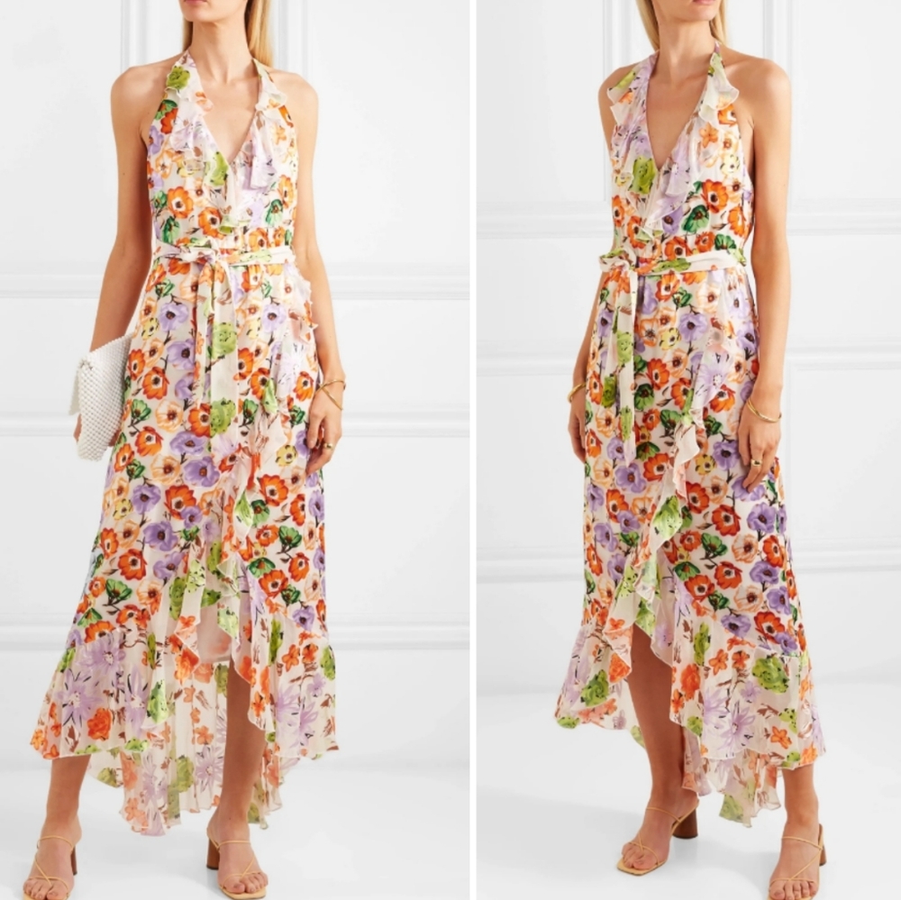 Alice + Olivia Evelia Asymmetrical Ruffle Dress 6